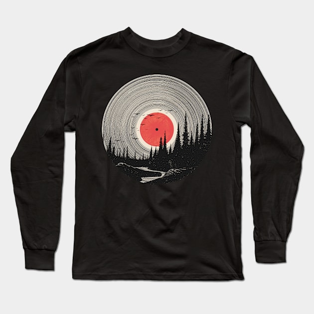 Forest Silence Vinyl Long Sleeve T-Shirt by Bongonation